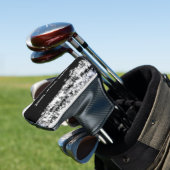 Einfache schwarze Glitzer funkelnde Sterne ergänze Golf Headcover (In Situ)