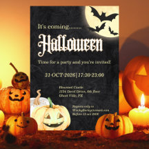 Einfache schwarze Gold Corporate Halloween-Party