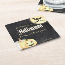 Einfache schwarze Gold Corporate Halloween-Party