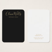 Einfache schwarze Gold-Script-Erinnerungs-Grafikka (Vorne & Hinten)