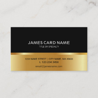 Einfache schwarze goldene Visitenkarte