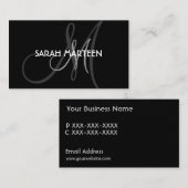 Einfache schwarze graue kundenspezifische visitenkarte (Vorne/Hinten)