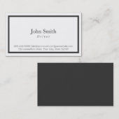 Einfache schwarze Grenzfahrer-Visitenkarte Visitenkarte (Vorne/Hinten)