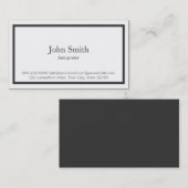 Einfache schwarze Grenzinterpret-Visitenkarte Visitenkarte (Vorne/Hinten)