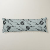 Einfache schwarze Herzen, Blüte, Unendlichkeit auf Seitenschläferkissen (Rückseite)