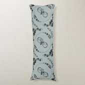 Einfache schwarze Herzen, Blüte, Unendlichkeit auf Seitenschläferkissen (Vorderseite Vertikal)