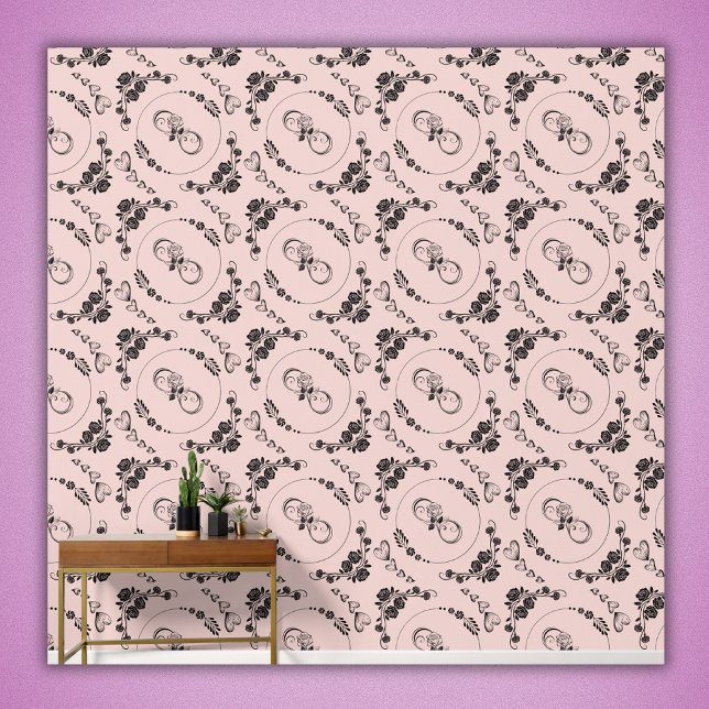 Einfache schwarze Herzen, Blüte, Unendlichkeit auf Tapete (Von Creator hochgeladen)