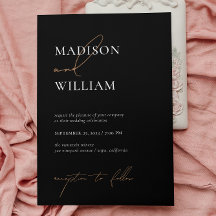 Einfache Schwarze Hochzeit Moderne Minimalistisch