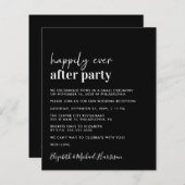 Einfache Schwarze Hochzeitsempfehlung (Vorne/Hinten)