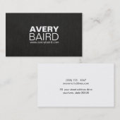 Einfache schwarze Imitate Beruflich Visitenkarte (Vorne/Hinten)
