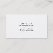 Einfache schwarze Imitate Beruflich Visitenkarte (Rückseite)