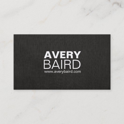 Einfache schwarze Imitate Beruflich Visitenkarte (Vorderseite)