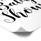 Einfache Schwarze Kalligrafie Begrüßungsschild Bab Poster (Ecke)