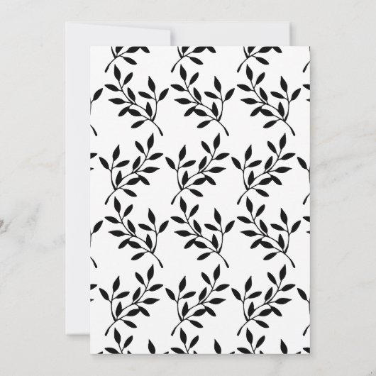 Einfache Schwarze Kalligrafie Einladung (Rückseite)