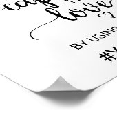 Einfache Schwarze Kalligrafie erfassen das Zeichen Poster (Ecke)