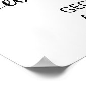 Einfache schwarze Kalligrafie glücklich je nach Un Poster (Ecke)