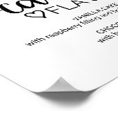 Einfache schwarze Kalligrafie Hochzeitstorte Poster (Ecke)