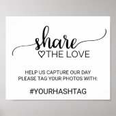 Einfache Schwarze Kalligrafie mit dem Zeichen der Poster (Vorne)