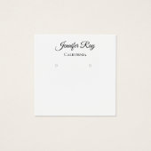 einfache schwarze Kalligrafie-Ohrsichtkarten (Vorderseite)