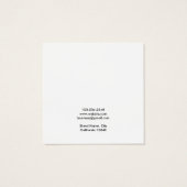 einfache schwarze Kalligrafie-Ohrsichtkarten (Rückseite)