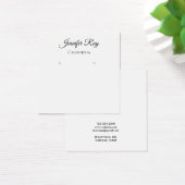 einfache schwarze Kalligrafie-Ohrsichtkarten (Schreibtisch)