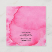 einfache schwarze Kalligrafie-Ohrsichtkarten Quadratische Visitenkarte (Rückseite)