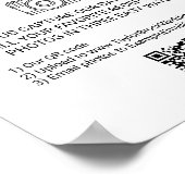 Einfache schwarze Kalligrafie - QR-Code-Zeichen Poster (Ecke)