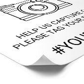 Einfache schwarze Kalligrafie - Snap-Zeichen Poster (Ecke)