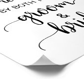 Einfache schwarze Kalligrafie Wählen Sie ein Segel Poster (Ecke)