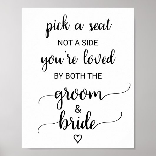 Einfache schwarze Kalligrafie Wählen Sie ein Segel Poster (Vorne)