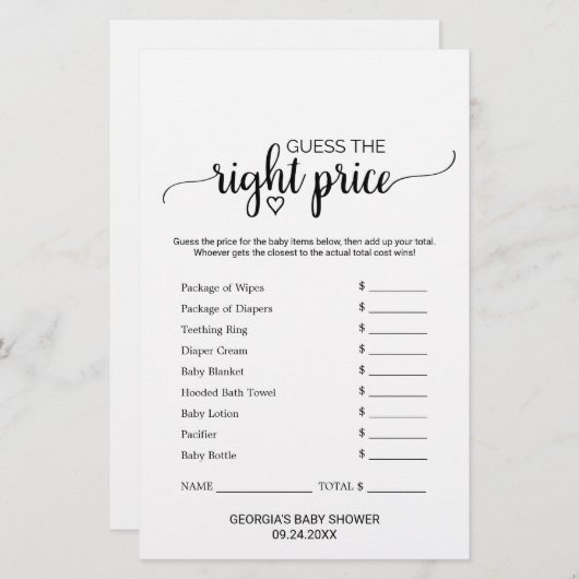 Einfache schwarze Kalligrafie Was steckt in deinem (Vorne/Hinten)