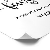 Einfache schwarze Kalligraphie anstelle von Favori Poster (Ecke)