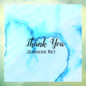 einfache schwarze Kalligraphie, danke hinzufügen Fensteraufkleber (Blatt 3)