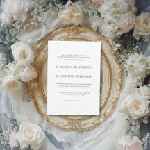 Einfache Schwarze Kalligraphie Elegante White Wedd