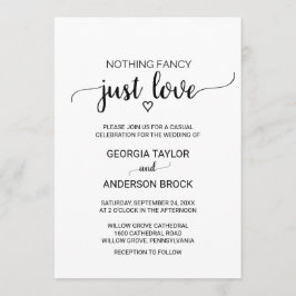 Einfache Schwarze Kalligraphie Nichts Extravagant  Einladung