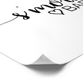 Einfache Schwarze Kalligraphie S'mores Bar Sign Poster (Ecke)