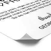 Einfache schwarze Kalligraphie Unterschrift Unser  Poster (Ecke)