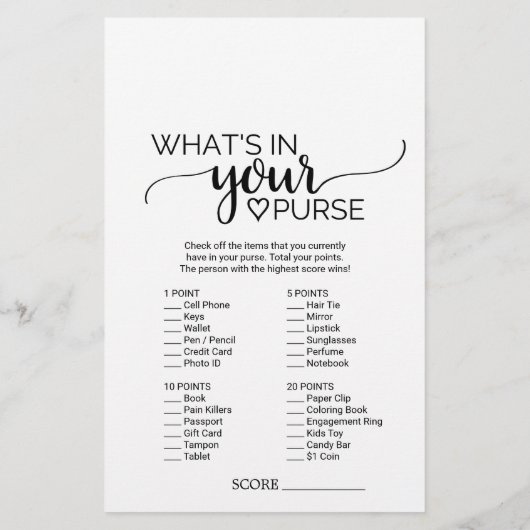 Einfache schwarze Kalligraphie, was in deinem Hand (Rückseite)