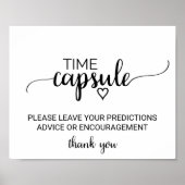 Einfache Schwarze Kalligraphie Zeitschrift Kapselu Poster (Vorne)