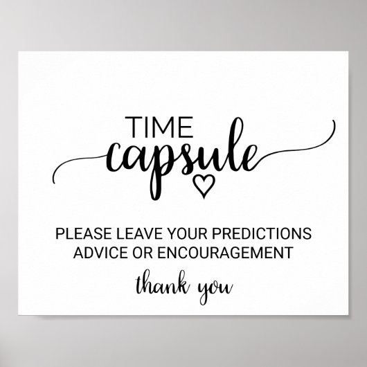 Einfache Schwarze Kalligraphie Zeitschrift Kapselu Poster (Vorne)