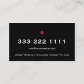 Einfache Schwarze Kameras Fotograf-Karte Visitenkarte (Rückseite)