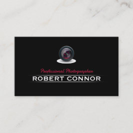 Einfache Schwarze Kameras Fotograf-Karte Visitenkarte