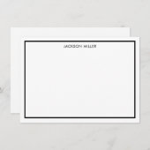 Einfache schwarze Karte (Vorne/Hinten)