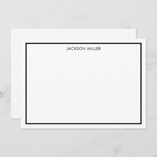 Einfache schwarze Karte (Vorne/Hinten)