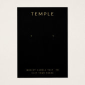 Einfache Schwarze Karte mit der Logo-Verleihkarte (Vorderseite)