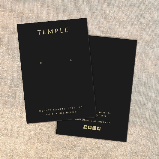 Einfache Schwarze Karte mit der Logo-Verleihkarte