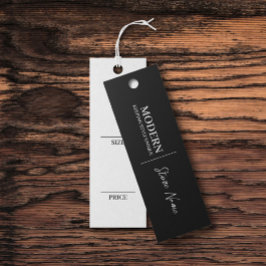 Einfache schwarze Kleidung - Display-Preiskarte