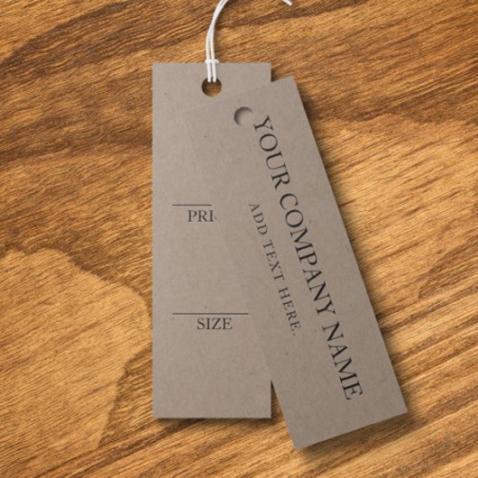 Einfache schwarze Kleidung - Display-Preiskarte