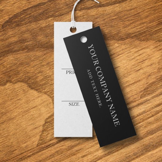 Einfache schwarze Kleidung - Display-Preiskarte