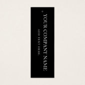 Einfache schwarze Kleidung - Display-Preiskarte (Vorderseite)